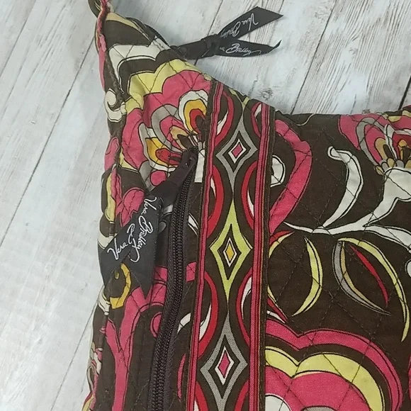 Vera Bradley, Coral Brown and white tote. - Picture 4 of 6